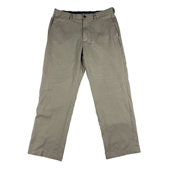 Haggar Other - Haggar Cool Right Performance Flex Pants Mens 34x30 Khaki Classic Fit Flat Front